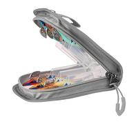 Générique Bait Bag - Fishing Lure Pouch, Double Layer Case with Clear, Protective Cover for Metal Jigs, Tackle Organizer Internal Mesh Pockets, Seashore Kayak Boat Use