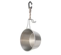 Générique Bait Bowls, Stainless Steel Bait Cup, Powdered Fish Food Mixing Container, Multifunctional Angling Tackle, for Fishing, Outdoor, River, Lake, Sea, Travel