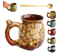 Générique Bake Coffee Mug with Ergonomic Handle, Novelty Ceramic Glazed Pot Shaped Cup, Unique Multi-Purpose Ceramic Cup, for Hot Cold Drinks Milk Water Juice Latte Tea Beer Whiskey