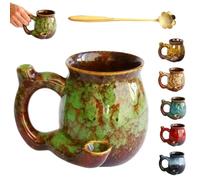 Générique Bake Coffee Mug with Ergonomic Handle, Novelty Ceramic Glazed Pot Shaped Cup, Unique Multi-Purpose Ceramic Cup, for Hot Cold Drinks Milk Water Juice Latte Tea Beer Whiskey