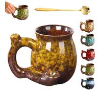 Générique Bake Coffee Mug with Ergonomic Handle, Novelty Ceramic Glazed Pot Shaped Cup, Unique Multi-Purpose Ceramic Cup, for Hot Cold Drinks Milk Water Juice Latte Tea Beer Whiskey