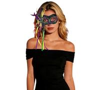 Générique Bal Masqué Demi-Masque Carnaval Avec Détails Baroques Vintage Fantôme De L'Opéra Masque Venise Orange Doré Noir Yeux En Dentelle Mascarade Rouge Femme Accessoire Costume(BK10)