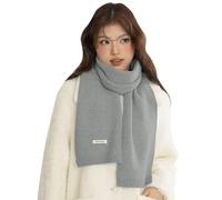 Générique Balai Clips laine unie automne-hiver pour unisexe, douce et chaude, idéale pour les couples. Écharpe Fleurs (Light Ashy, One Size)