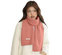 Générique Balai Clips laine unie automne-hiver pour unisexe, douce et chaude, idéale pour les couples. Écharpe Fleurs (Pink, One Size)