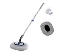 Générique Balai de Lavage Auto télescopique spécial à Tige courbée en Microfibre essoreuse, n'abîme Pas Le kit, Chenille inclinée 15°, Long(Mop 2pcs Cloth)