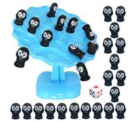 Générique Balance Board Game, Penguin Balancing, 7.28x5.98in Interactive Educational Toy, Fun Desktop Plate, Portable Easy to Play Set for Birthdays, Family, Travel, Home Use