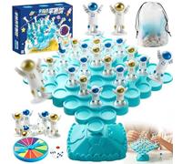 Générique Balance Board Game - Tabletop Stacking Balance Toy | Astronaut Family Board Game | Educational Puzzle Games with Dice for Kids Classroom Preschool Family Party Travel