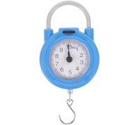 Générique Balance de Voyage Portable à Main Bleu Crochet, Design Compact en Plastique et Métal, Peson Mécanique Précis pour Valise et Usage Quotidien