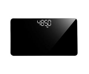 Générique Balance Électronique Portable Noire Surface Miroir, Capteurs Haute Précision et Verre Trempé, Échelle Compacte Rechargeable Voyage Maison