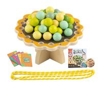 Générique Balance Game - Parent Child Interactive Bead Toy | Tabletop Balance Challenge Kids Adults, Family Home Classroom Party Play, Skill Building Stacking Game with Colorful Wooden Pieces