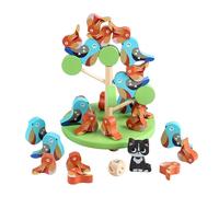 Générique Balance Game, Wooden Stacking Bird Toys, Interactive Fine Motor Activity, Compat and Educational Inspired Tabletop, Ideal for Indoor Outdoor, Family, School and Classroom Fun