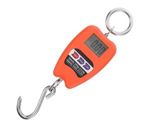 Générique Balance Numérique Suspendue Portable 200Kg, Mini Peson Électronique Orange Crochet, Balance pour Pêche et Bagages Écran Clair, sans Pile pour Usage Voyage et Bateau