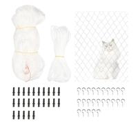 Générique Balcony Screen for Pets, Anti-Fall Mesh Cat Safety Fence 9.84x6.56ft, Pet Protection Netting for Balcony, Stairs, Decks & Doorways, Cloth & ABS