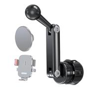 Générique Ball Mount Arm - Phone Holder for Auto Vehicle Sedan | Aluminum Alloy with 17mm Joint Adapter, Black Compact Size 3.9x3.9x1.6cm, Air Outlet Vent Clamp Cradle, Truck Scooter SUV