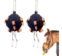 Générique Balle À Friandises pour Chevaux, 2Pièces pour Écuries, Balle Créative pour Nourrir Les Chevaux avec des Carottes, Anti-Ennui Équestre, Interactifs Distributeur De Friandises Et Porte-Foin