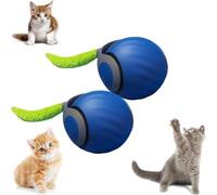 Générique Balle De Jouet pour Chat à Déplacement Automatique 2026, Balle Intelligente Rechargeable par USB, Réglage à Deux Vitesses，pour Chats De Tous âges Convient (Bleu-2PCS)