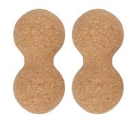 Générique Balle de Massage en Liège Portable Forme Cacahuète 2pcs pour Massage Profond des Tissus, Récupération Musculaire pour Yoga et Fitness