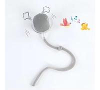 Générique Balle électrique Intelligente, Auto-Roulant interactif pour Chat - Balle Automatique Mobile Rechargeable interactif avec Un Son d'oiseau stimule l'instinct de Chasse chez Les Chats. (Gris)