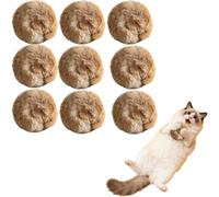 Générique Balle en Fourrure de Lapin pour Chat, 7,6 cm, véritable Pompon en Fourrure de Lapin, Douce et Moelleuse, Lavable et Amusante à poursuivre, idéale pour Jouer et se dépenser. (9PCS)
