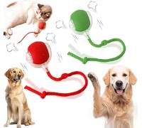 Générique Balle Interactive à Rouler pour Chien, Activée par Le Mouvement, Rouler pour Chat Et Chien, Balle Virale Intelligente pour Grands Et Petits Chiens (Rouge +Vert)