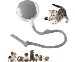 Générique Balle Interactive à Rouler pour Chien, Activée par Le Mouvement, Rouler pour Chat Et Chien, Balle Virale Intelligente pour Grands Et Petits Chiens (Gris)