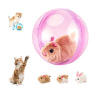 Générique Balle Interactive roulement Automatique for Chat, Jouet Chasse Mobile Rotation à 360 °, balles automatiques Amusantes réalistes Animaux Compagnie for Chats, Chatons et Chiens(Pink,Mouse-A)