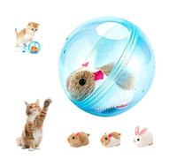 Générique Balle Interactive roulement Automatique for Chat, Jouet Chasse Mobile Rotation à 360 °, balles automatiques Amusantes réalistes Animaux Compagnie for Chats, Chatons et Chiens(Bleu,Mouse-B)