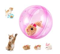 Générique Balle Interactive roulement Automatique for Chat, Jouet Chasse Mobile Rotation à 360 °, balles automatiques Amusantes réalistes Animaux Compagnie for Chats, Chatons et Chiens(Pink,Mouse-B)
