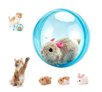 Générique Balle Interactive roulement Automatique for Chat, Jouet Chasse Mobile Rotation à 360 °, balles automatiques Amusantes réalistes Animaux Compagnie for Chats, Chatons et Chiens(Bleu,Mouse-A)