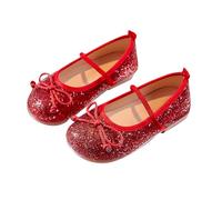 Générique Ballerines plates pailletées pour filles, Avec nœud décoratif pour princesses, Chaussures élégantes adaptées aux mariages, Anniversaires, Noël et l’école