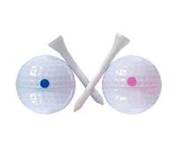 Générique Balles de Golf révélatrices de Genre - Balles de fête colorées, Un Rose Bleu, kit Complet de Tee avec Utilisation Facile pour Une fête prénatale pour Maman Papa Qui Attend des Couples a