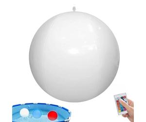 Générique Balles de Plage Lumineuses,Télécommande 4 Modes, Jouets De Plage avec Lumières - Accessoire pour Piscine,Idéal pour Fêtes, Anniversaires et Soirées en Extérieur