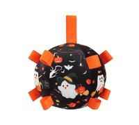 Générique Balles pour Chien - Ballon De Football Halloween pour Animal De Compagnie,Jouet Interactif D'entraînement avec Clochette pour Stimulation De Poursuite Chasse Ennui | Jeu