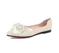 Générique Ballets de Strass aux Femmes, avec Un Arc Confortable et Un Bout Pointu, idéal pour Les Occasions habillées et Les Chaussures de Marche en Slip Facile