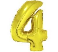 Generique - Ballon Aluminium Chiffre 4 doré 102 cm doré G