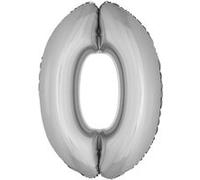 Generique - Ballon Aluminium Géant Chiffre 0 Argenté 1m argent G