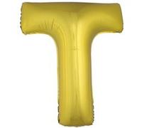 Generique - Ballon Aluminium Géant Lettre T doré 1m doré G