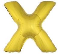 Generique - Ballon Aluminium Géant Lettre X doré 1m doré G