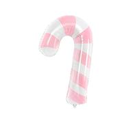 Générique - Ballon Aluminium Sucre d'orge Blanc et Rose 46 x 74 cm