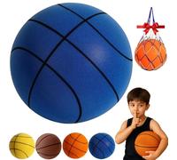 Générique Ballon de Basket Silencieux 2.0, Mousse Ball Taille 7/6/5 pour Intérieur, Balle de Basket Silencieuse pour Entraînement à la Maison (Bleu, Taille 3)