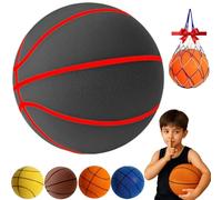 Générique Ballon de Basket Silencieux 2.0, Mousse Ball Taille 7/6/5 pour Intérieur, Balle de Basket Silencieuse pour Entraînement à la Maison (Nero, Taille 5)