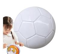 Générique Ballon De Football Blanc Uni sans Marque - Taille 3/4/5, Football Non Imprimé, Ballon De Footballs Signé, Ballons De Footballs Blanc pour Signature, Anniversaire, Art, Etc