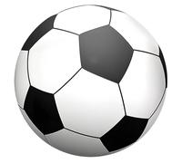 Générique Ballon de Football de Plage Gonflable géant, Noir et Blanc, 150 cm, Grand Format, PVC Robuste pour Les Loisirs en extérieur, idéal pour Les écoles, Les fêtes et Les événements Sportifs