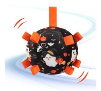 Générique Ballon De Football pour Chien | Ballon De Football Halloween pour Animal De Compagnie,Jouet Interactif D'entraînement avec Clochette pour Stimulation De Poursuite Chasse Ennui | Jeu