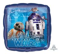 Generique - Ballon en Aluminium carré Star Wars Le dernier Jedi 43 x 43 cm
