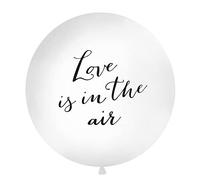 Generique - Ballon Latex Géant Blanc Love is in The air 1 Mètre