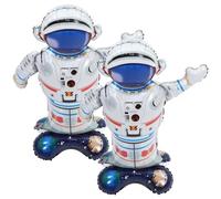 Générique Ballons Astronautes Décoratifs en Pa Aluminium, 2 Pièces, Gonflage Rapide et Facile, pour Décoration de Fête D'anniversaire Thème de L'espace