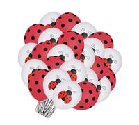 Générique Ballons Coccinelle 12 Pouces 48 Pièces Lot Fête D'anniversaire Décorations Latex Coloré Thème Jardin Garçon et Filles Shower