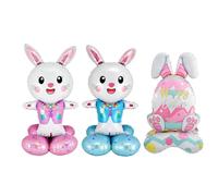 Générique Ballons de Pâques | Décoration Fête 3D 150 cm pour Pâques Mignon | Set de 3 Ballons Géants pour Le Printemps | pour Intérieur Extérieur Jardin Porche Entrée Anniversaire
