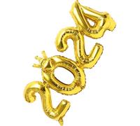 Générique Ballons Décoratifs Aluminium 2024 Doré Brillant Chiffres Géants pour Nouvel An Fête et Remise de Diplômes Décoration Murale et Centre de Table Lot Complet pour Événement